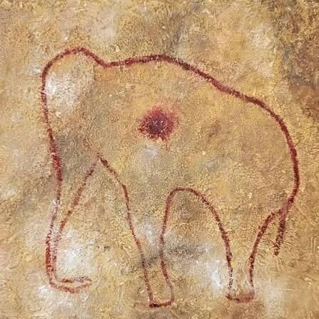 Pittura rupestre paleolitica raffigurante un elefante, Golfo di Cantabria
