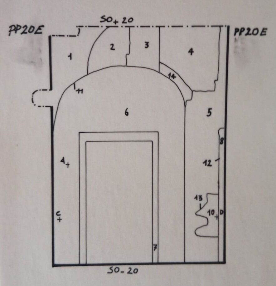Rilievo stratigrafico del Palazzo Reale di Monreale