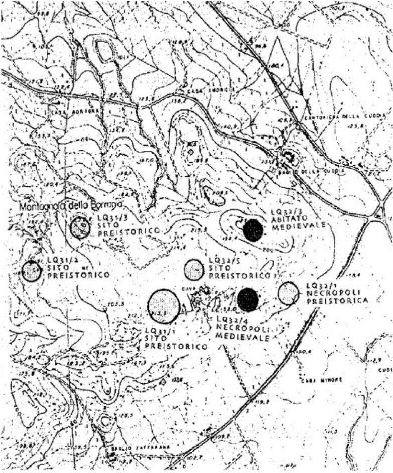 Rilievo topografico dei siti archeologici LQ31-LQ32 della Montagnola della Bonina